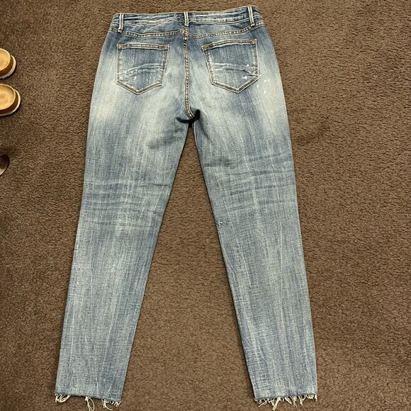 Free People Driftwood Joyce Butterfly Distressed Jeans - Picture 2 of 5